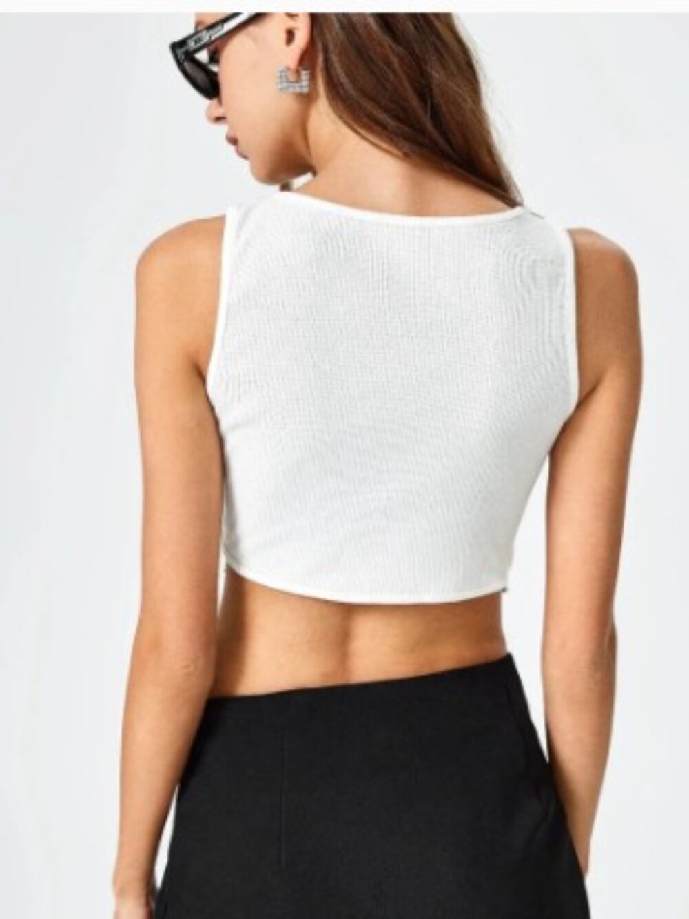 ADORABLE Cider Crop Top with Rhinestones - Picture 5 of 6